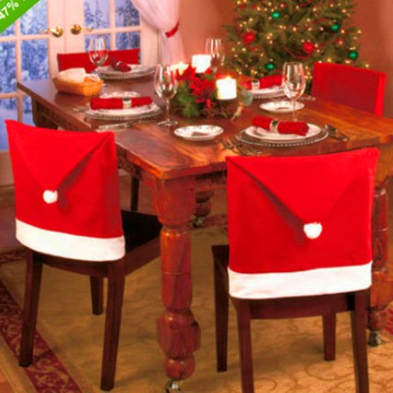 High quality Christmas Chairs Set Christmas goods table decorated Christmas hat in large quantities High quality Christmas Chairs Set Christmas goods table decorated Christmas hat in large quantities